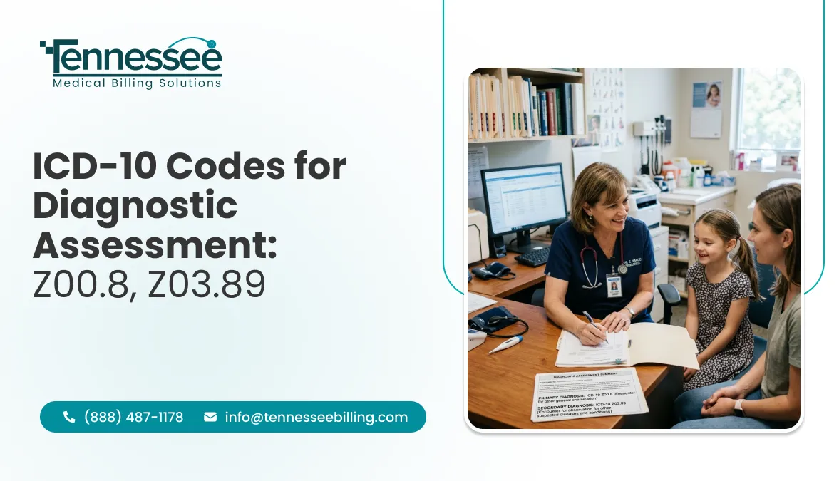ICD-10 Codes for Diagnostic Assessment — Z00.8, Z03.89